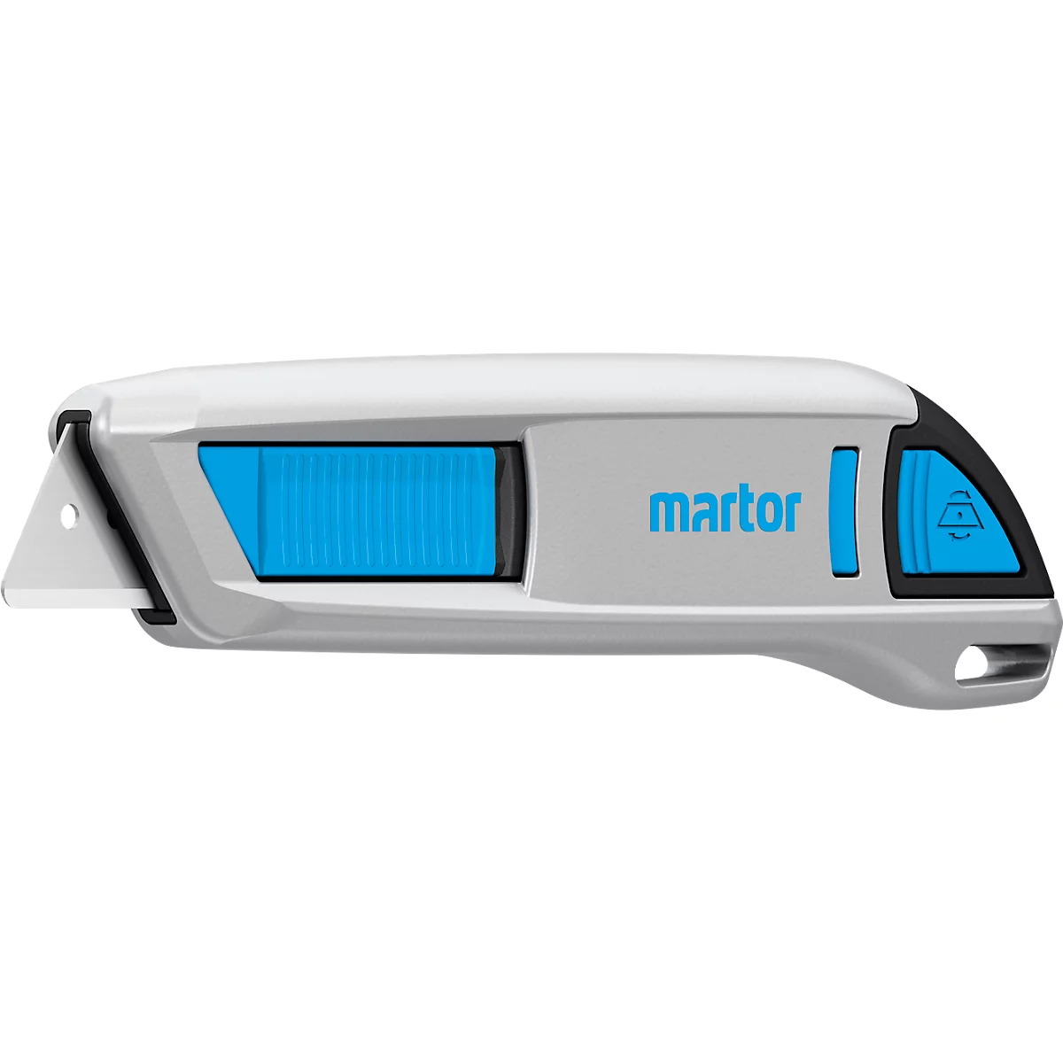 Snijmes Martor Secunorm 500, automatisch terugtrekken van het mes, ergonomische handgreep, stalen mes, snijdiepte 17 mm, L 143 x B 16 x H 36 mm