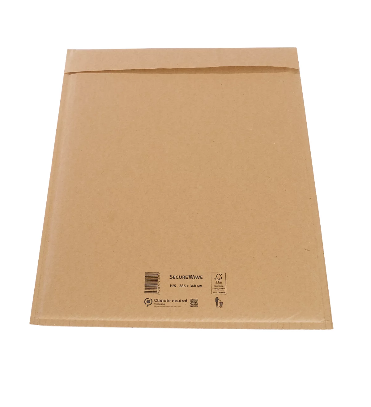 Sobres MD Securepack® SecureWave, acolchado de papel, adhesivo sensible a la presión, papel 100 % reciclado FSC®, formato H/5, 285 x 360 mm, 75 unidades