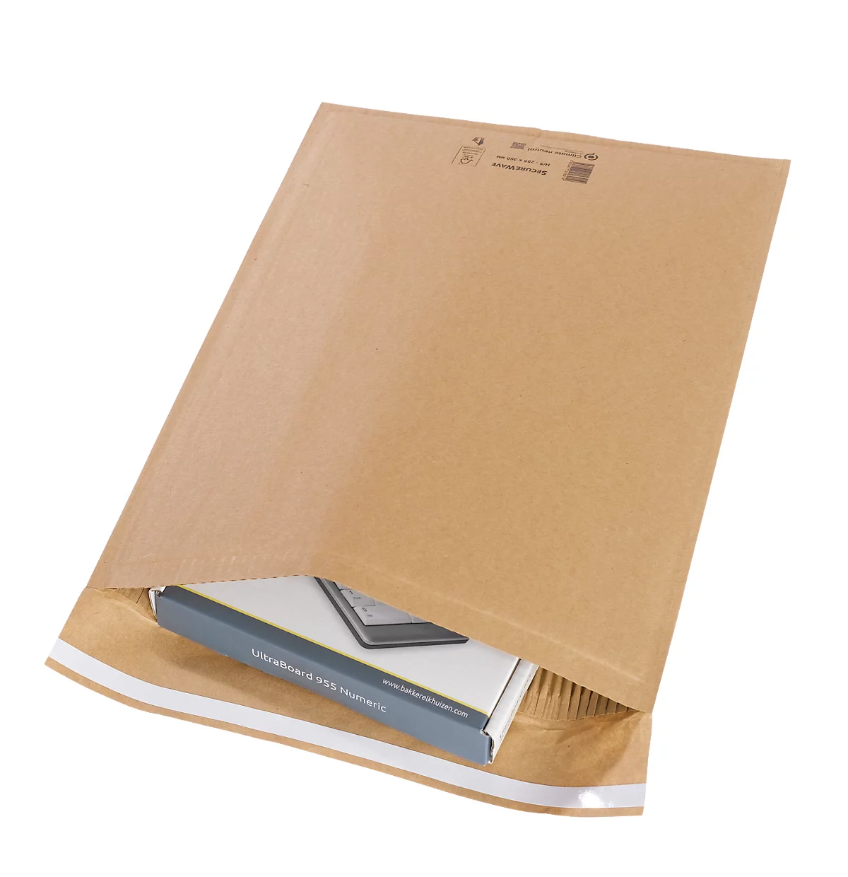 Sobres reciclados MD SecureWave Securepack, forro de papel, adhesivo sensible a la presión, neutros desde el punto de vista climático, papel 100% reciclado FSC, tamaño H/5, 285 x 360 mm, 75 unidades