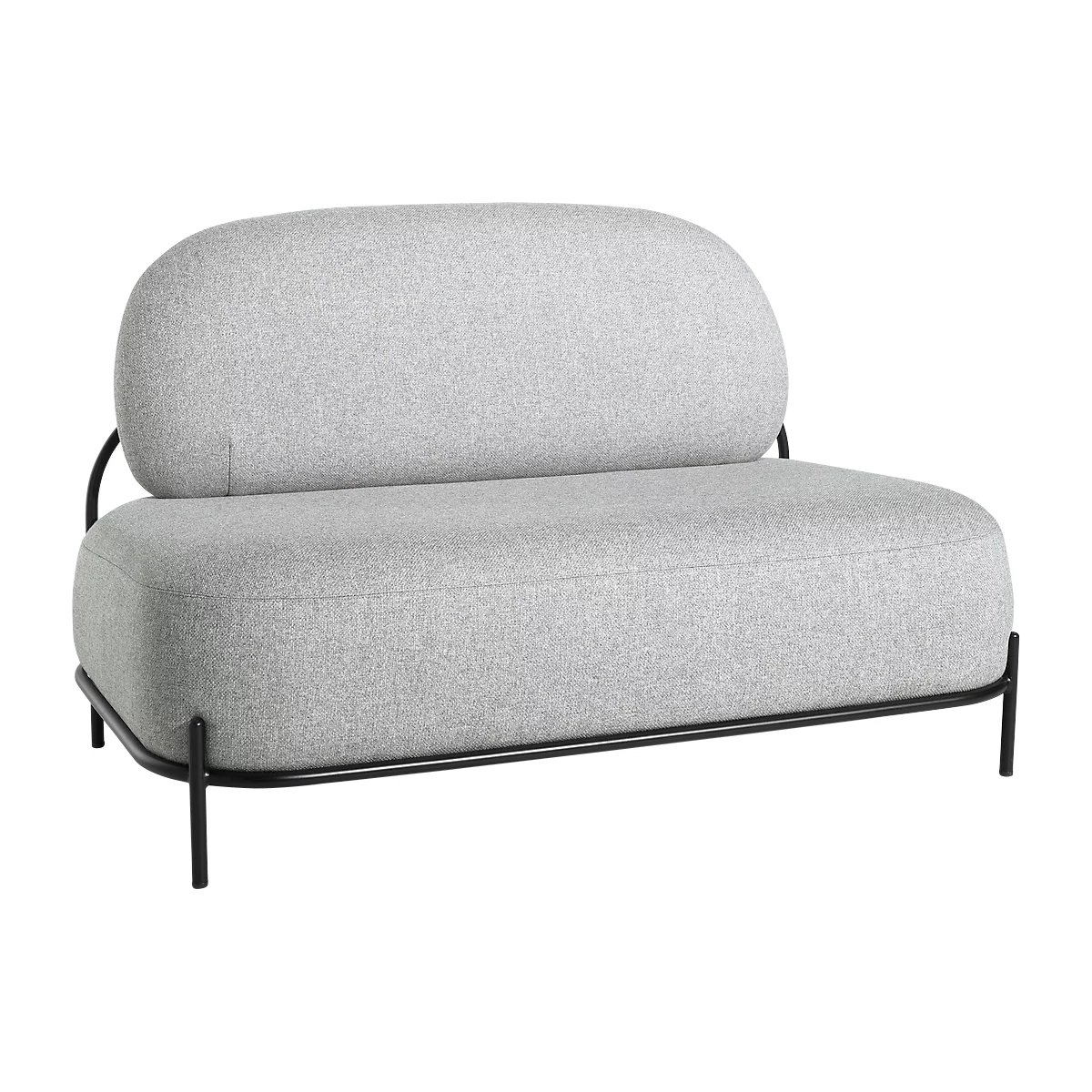 Sofa ADMIRAAL, retro-look, B 1245 x D 710 x H 770 mm, grijs