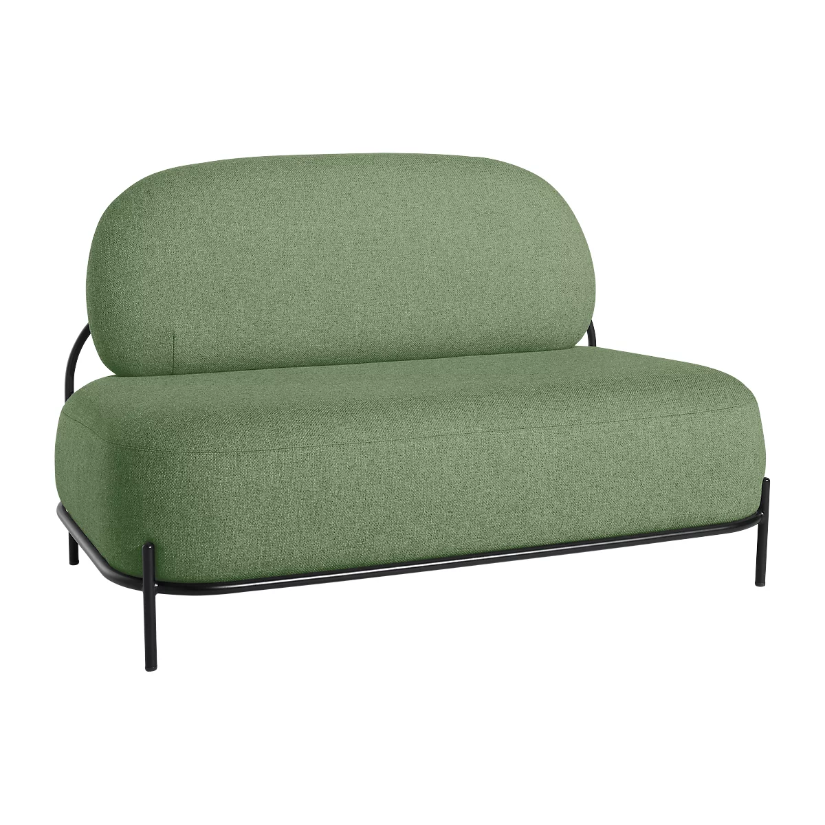 Sofa ADMIRAAL, retro-look, B 1245 x D 710 x H 770 mm, groen