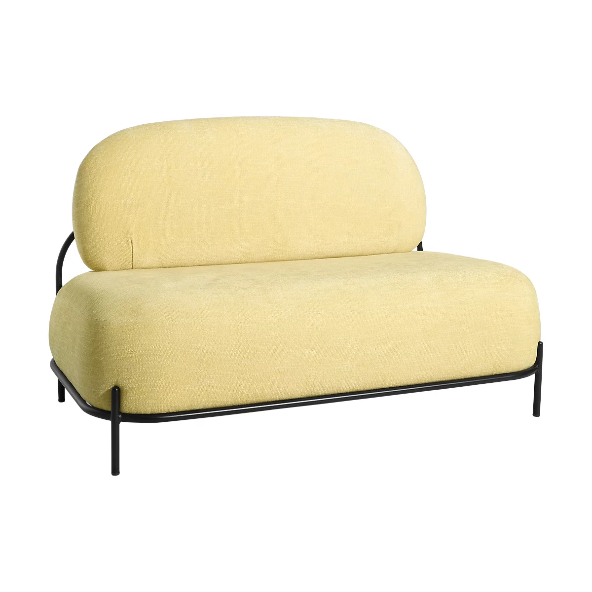 Sofa ADMIRAAL, retro-look, B 1245 x D 710 x H 770 mm, safraan