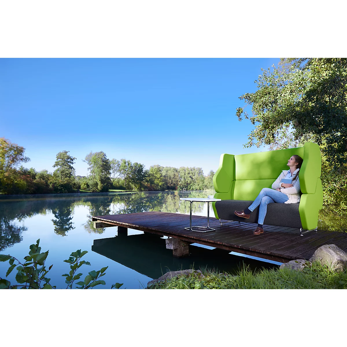 Sofa deux places avec dossier haut acoustique lounge FORUM