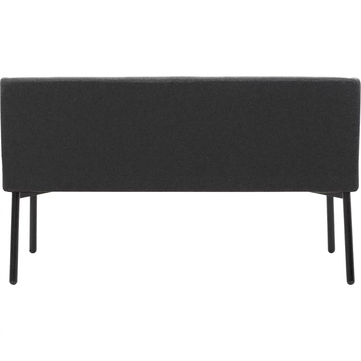 Sofa Leyform LIV, 2-Sitzer, rechteckig, B 1270 x T 620 x H 740 mm, mit Armlehnen & Gleitern, Stoffbezug, anthrazit