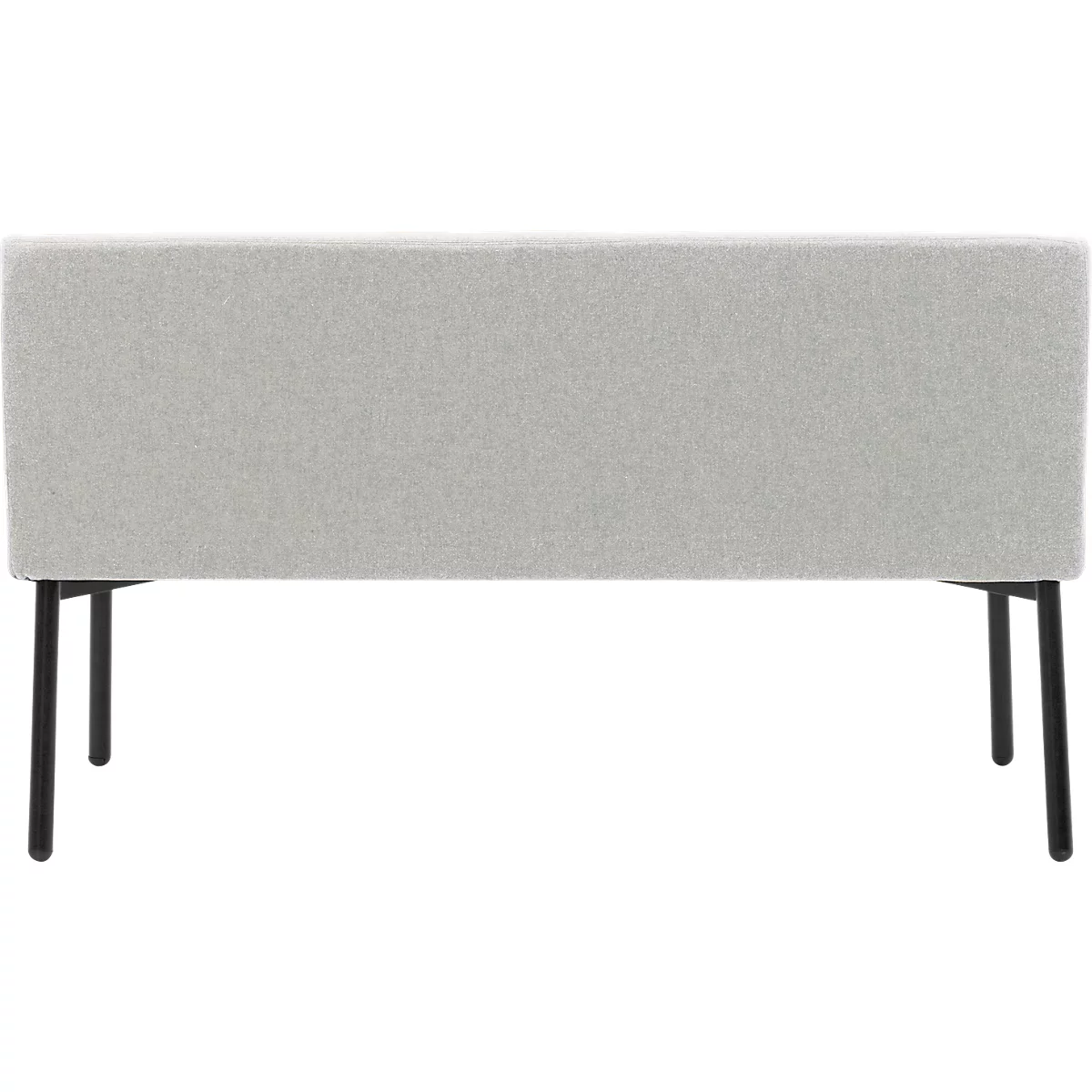 Sofa Leyform LIV, 2-Sitzer, rechteckig, B 1270 x T 620 x H 740 mm, mit Armlehnen & Gleitern, Stoffbezug, hellgrau