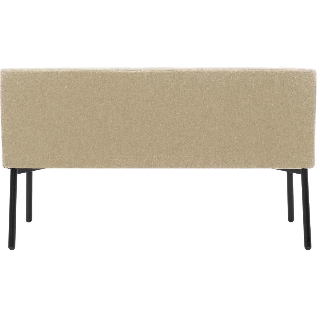 Sofa Leyform LIV, 2-zits, rechthoekig, B 1270 x D 620 x H 740 mm, met armleuningen &amp; glijders, stoffen bekleding, beige