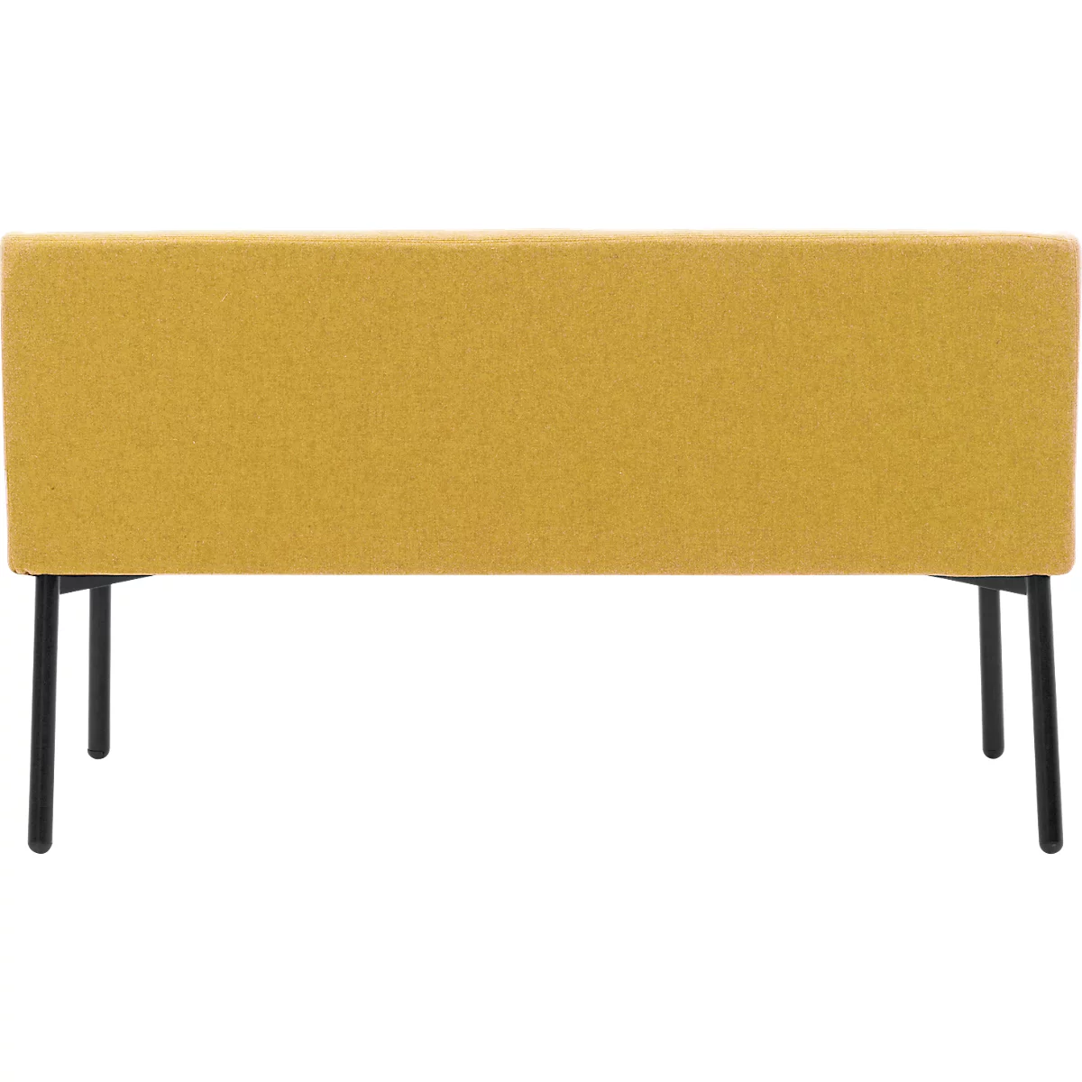 Sofa Leyform LIV, 2-zits, rechthoekig, B 1270 x D 620 x H 740 mm, met armleuningen &amp; glijders, stoffen bekleding, geel