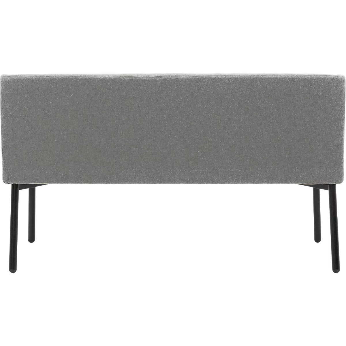 Sofa Leyform LIV, 2-zits, rechthoekig, B 1270 x D 620 x H 740 mm, met armleuningen &amp; glijders, stoffen bekleding, grijs