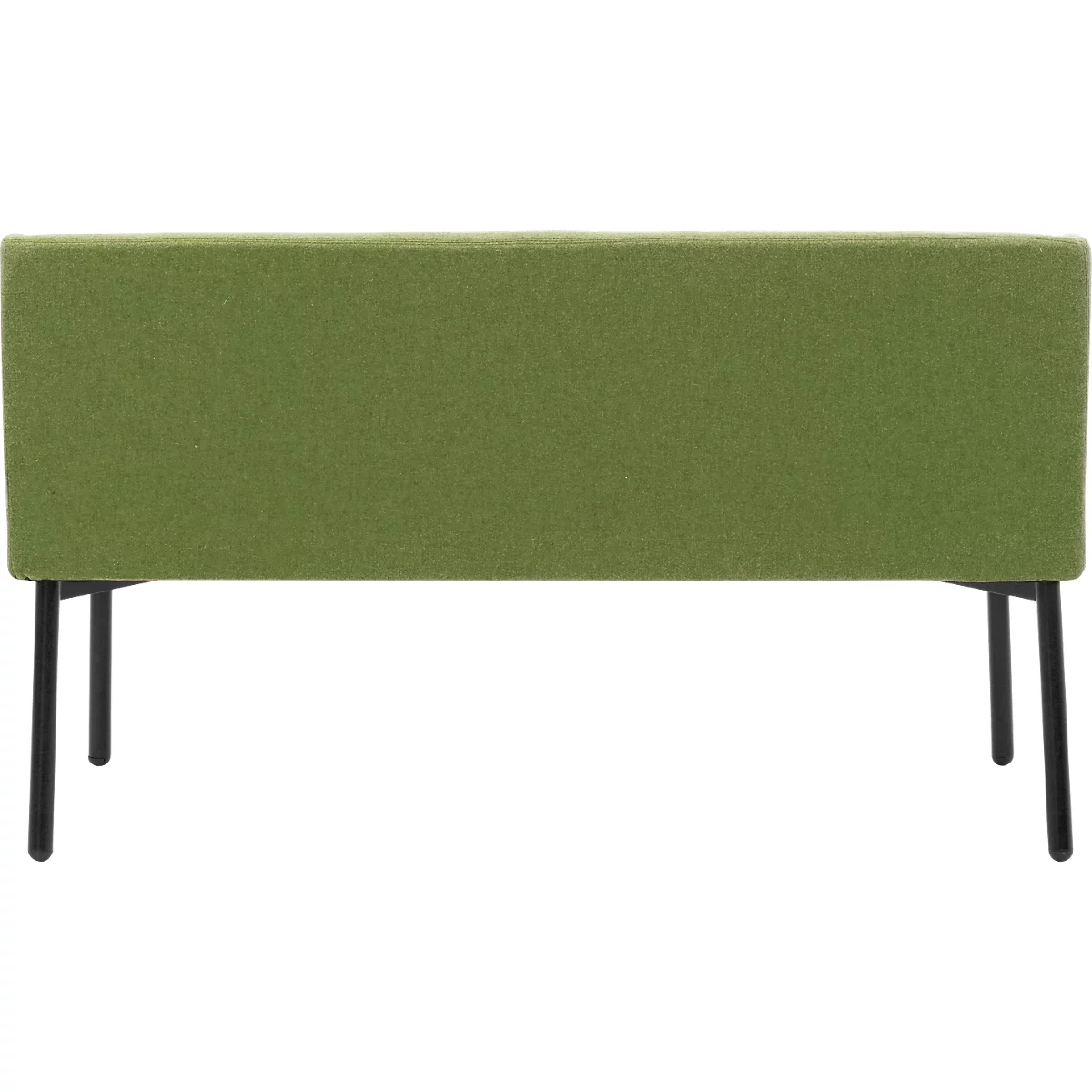 Sofa Leyform LIV, 2-zits, rechthoekig, B 1270 x D 620 x H 740 mm, met armleuningen &amp; glijders, stoffen bekleding, mosgroen