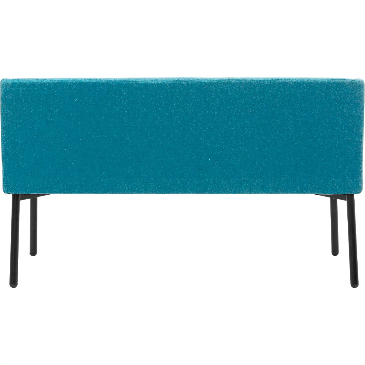 Sofa Leyform LIV, 2-zits, rechthoekig, B 1270 x D 620 x H 740 mm, met armleuningen &amp; glijders, stoffen bekleding, petrol