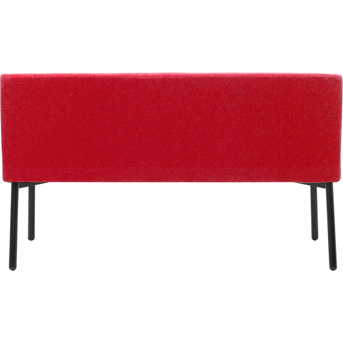 Sofa Leyform LIV, 2-zits, rechthoekig, B 1270 x D 620 x H 740 mm, met armleuningen &amp; glijders, stoffen bekleding, rood