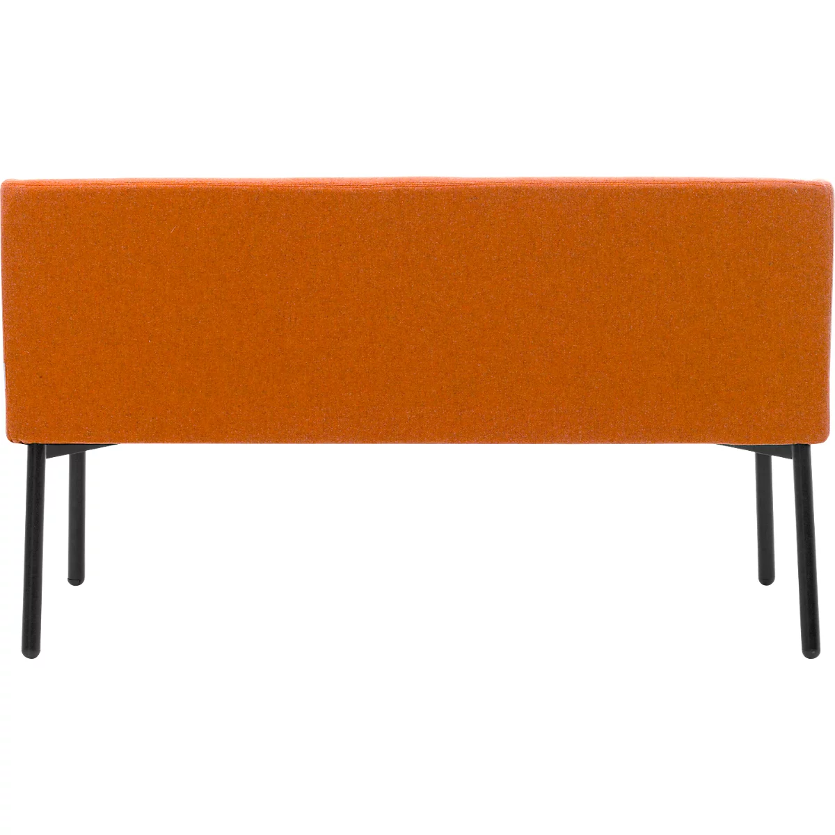 Sofa Leyform LIV, 2-zits, rechthoekig, B 1270 x D 620 x H 740 mm, met armleuningen &amp; glijders, stoffen bekleding, terracotta
