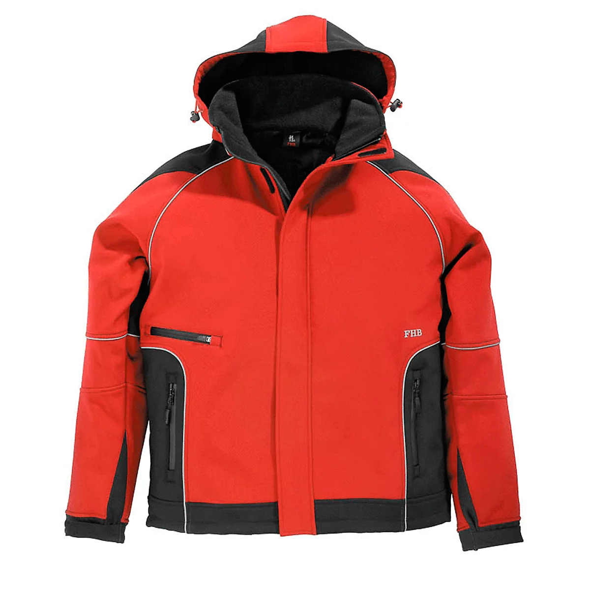 Softshell-Jacke FHB KOLTEX, rot/schwarz, Gr. XS
