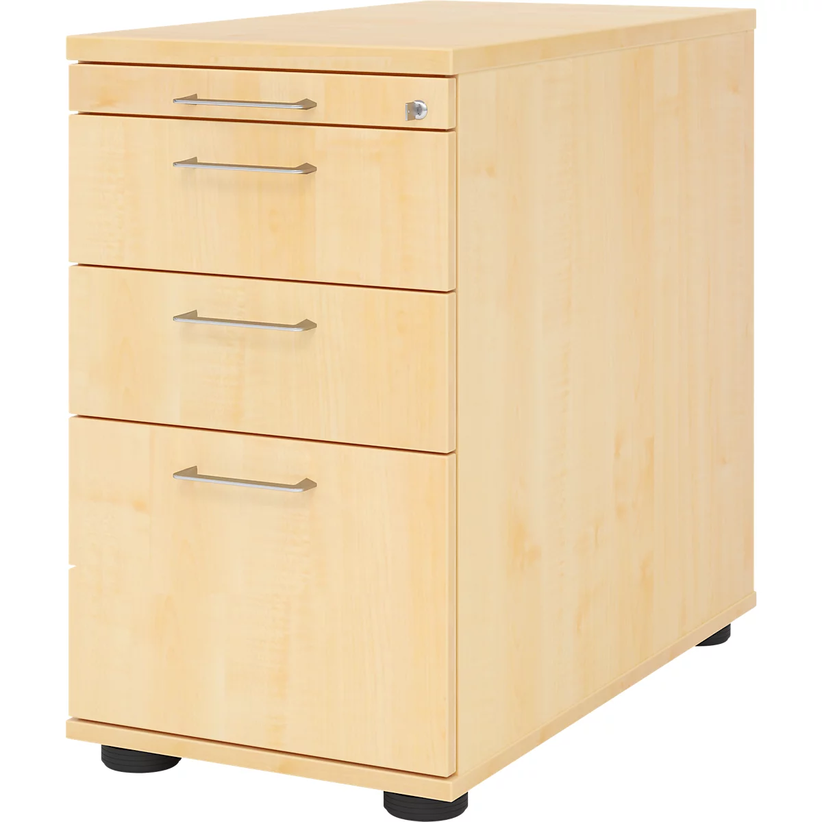 Sokkel Breno 13336, lade voor schrijfgerei en hangmappen, B 428 x D 800 x H 720-760 mm, spaanplaat, esdoorn
