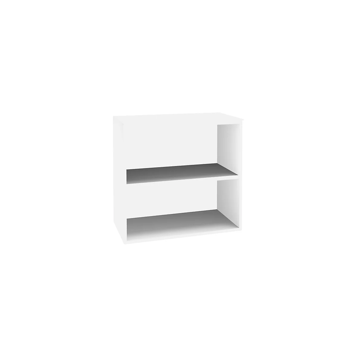 SOLUS boekenkast, 2 OH, 1 legbord, B 800 x D 420 x H 760 mm, wit