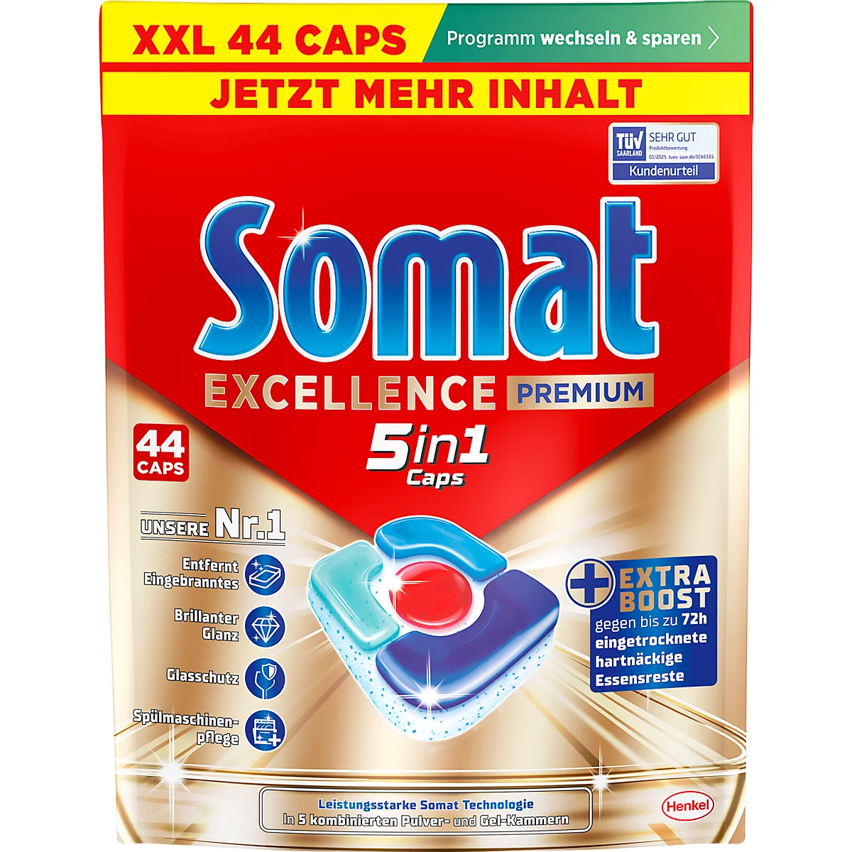 Somat Caps pour lave-vaisselle Excellence Premium 5in1, 44 pièces