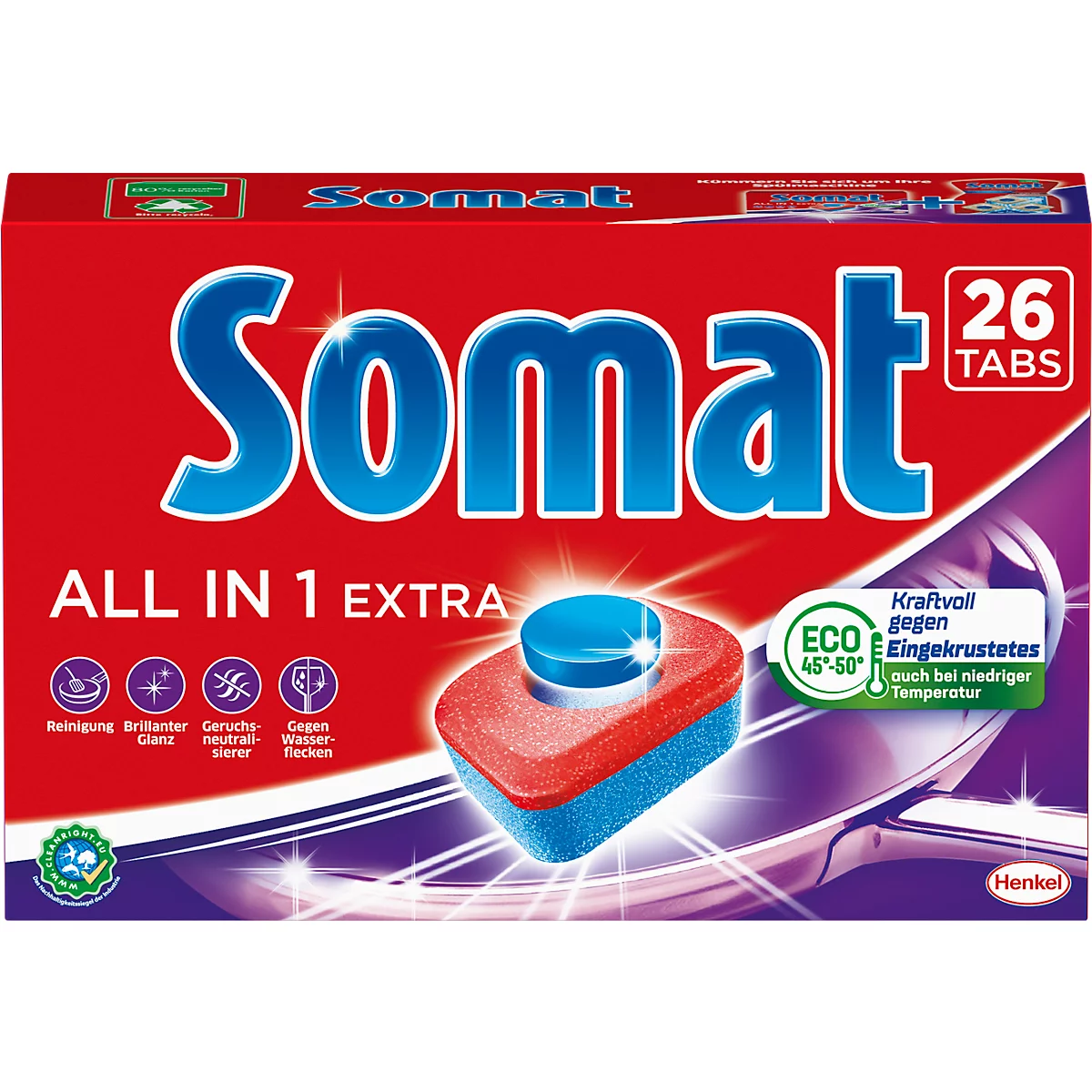 Somat pastillas lavavajillas Todo en 1 Extra, 26 piezas