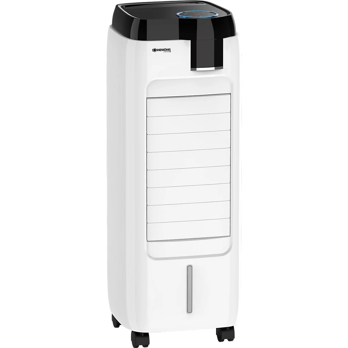 Sonnenkönig Air Fresh 12, 3 niveaux de ventilation, panneau de commande Soft-Touch, fonction Auto-Off, oscillation, télécommande, noir/blanc