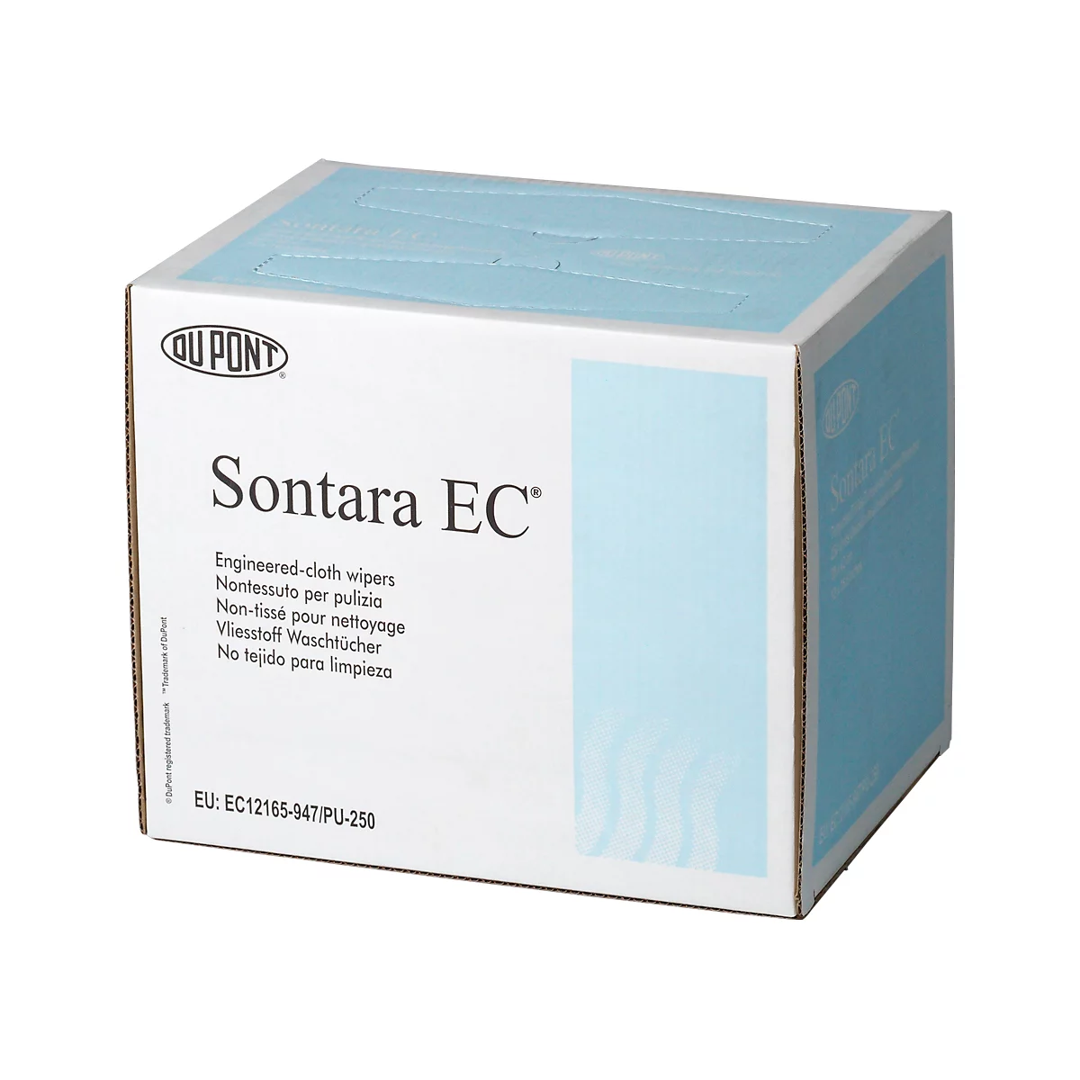 Sontara® EC Krepp Wischtücher, türkis, 250 Tücher/Zupfbox