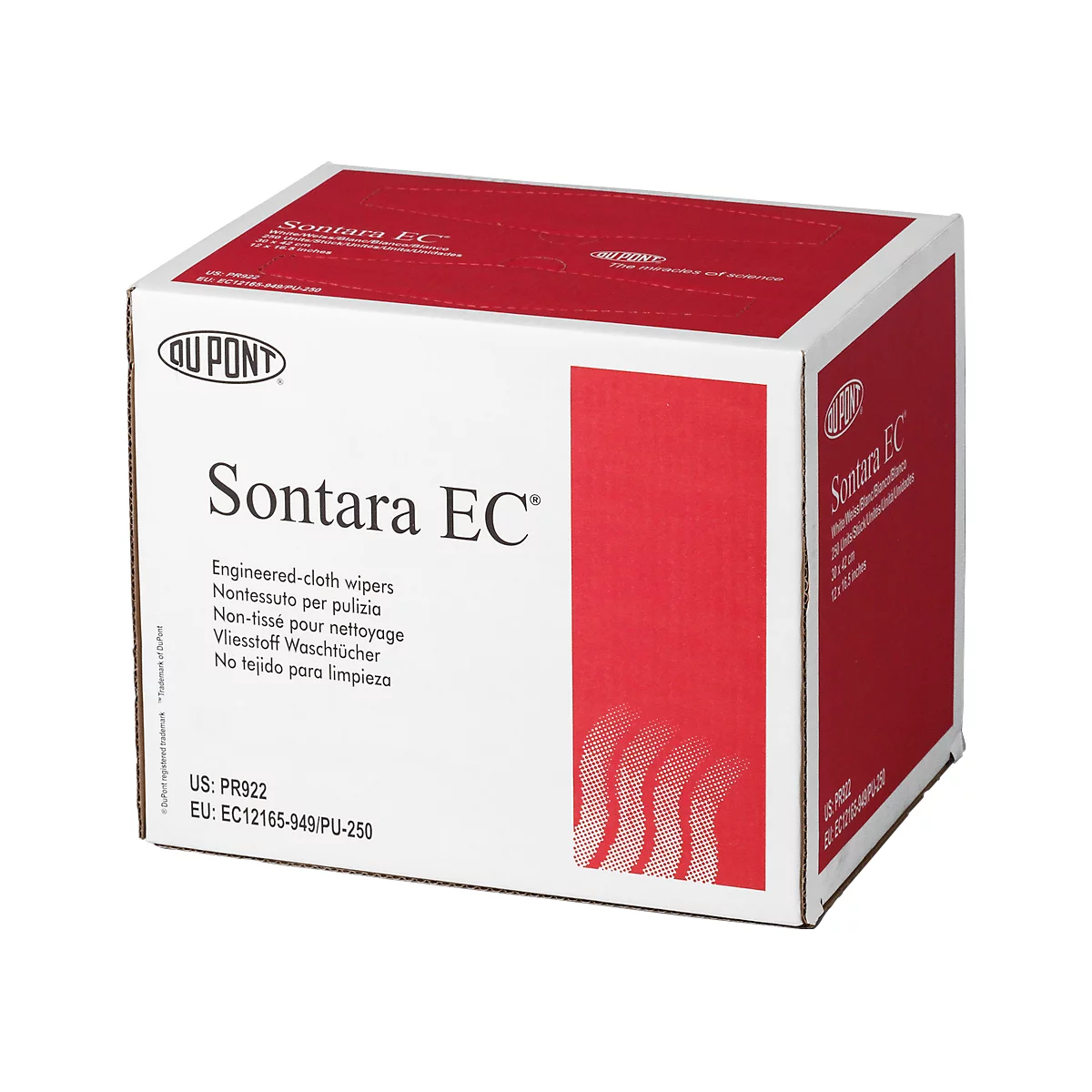 Sontara® EC Krepp Wischtücher, weiss, 250 Tücher/Zupfbox