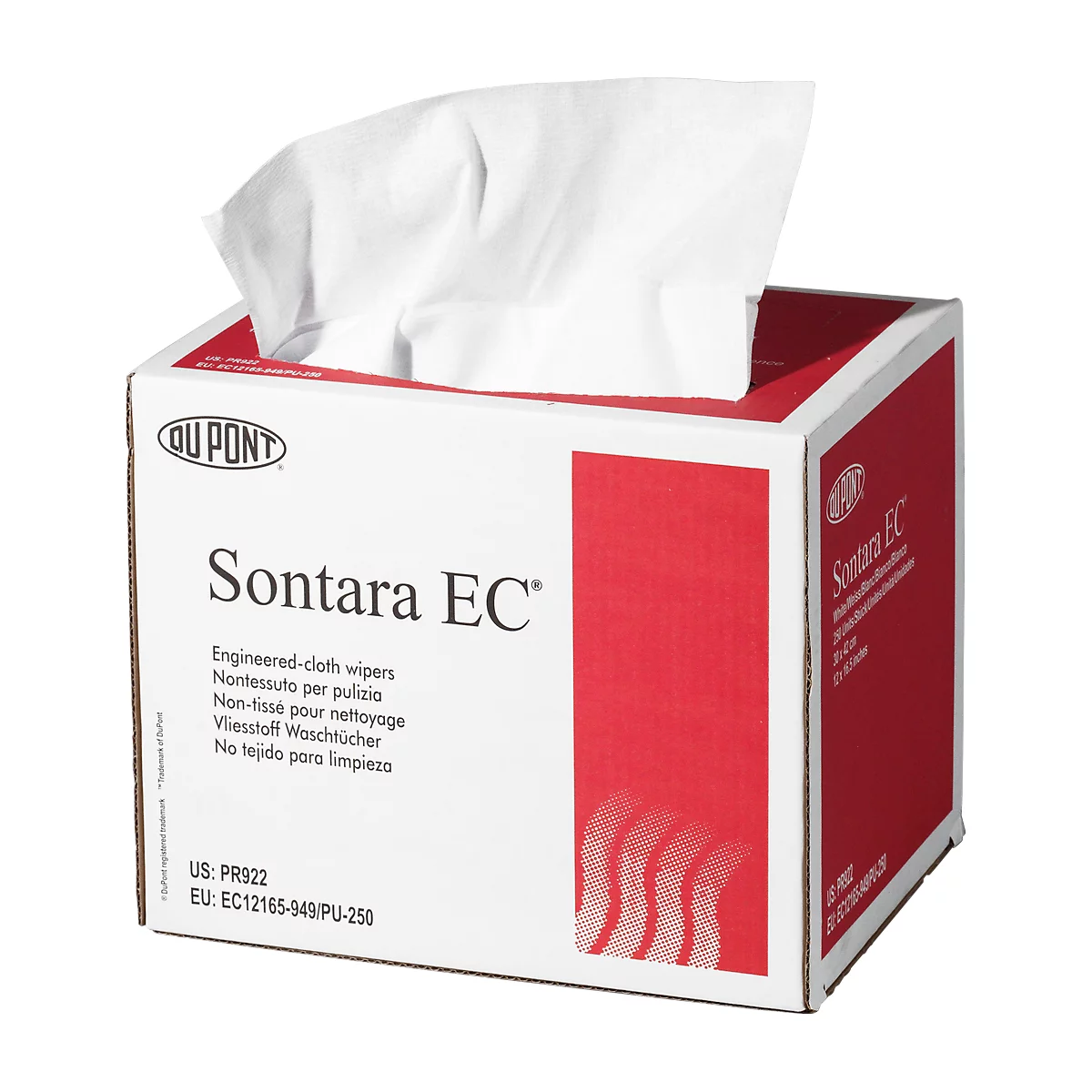 Sontara® EC Krepp Wischtücher, weiss, 250 Tücher/Zupfbox