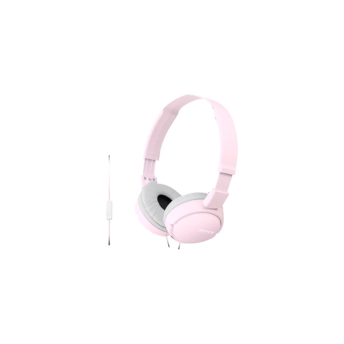 Sony MDR-ZX110AP - Kopfhörer mit Mikrofon - ohrumschließend - kabelgebunden - 3,5 mm Stecker - pink