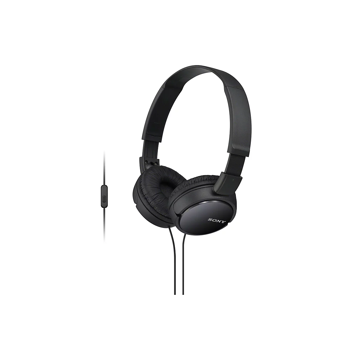 Sony MDR-ZX110AP - Kopfhörer mit Mikrofon - ohrumschließend - kabelgebunden - 3,5 mm Stecker - Schwarz