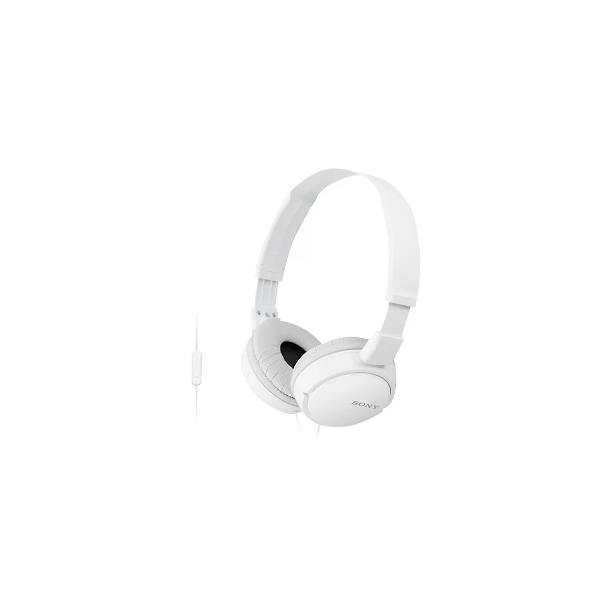 Sony MDR-ZX110AP - Kopfhörer mit Mikrofon - ohrumschließend - kabelgebunden - 3,5 mm Stecker - weiß