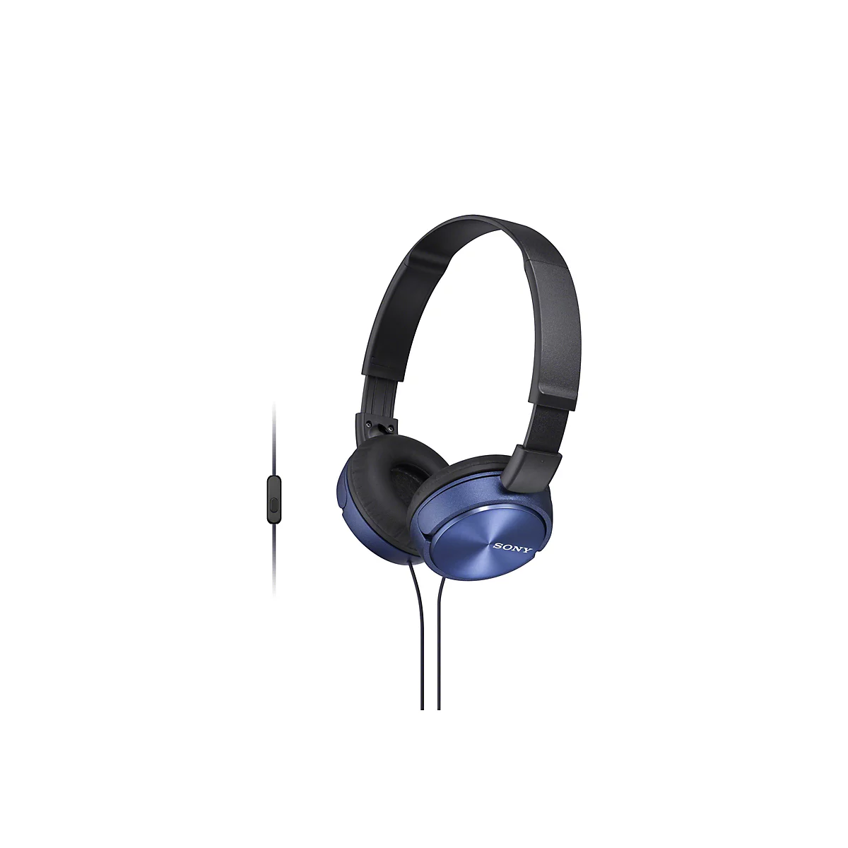 Sony MDR-ZX310APL - Kopfhörer mit Mikrofon - ohrumschließend - kabelgebunden - 3,5 mm Stecker - Blau