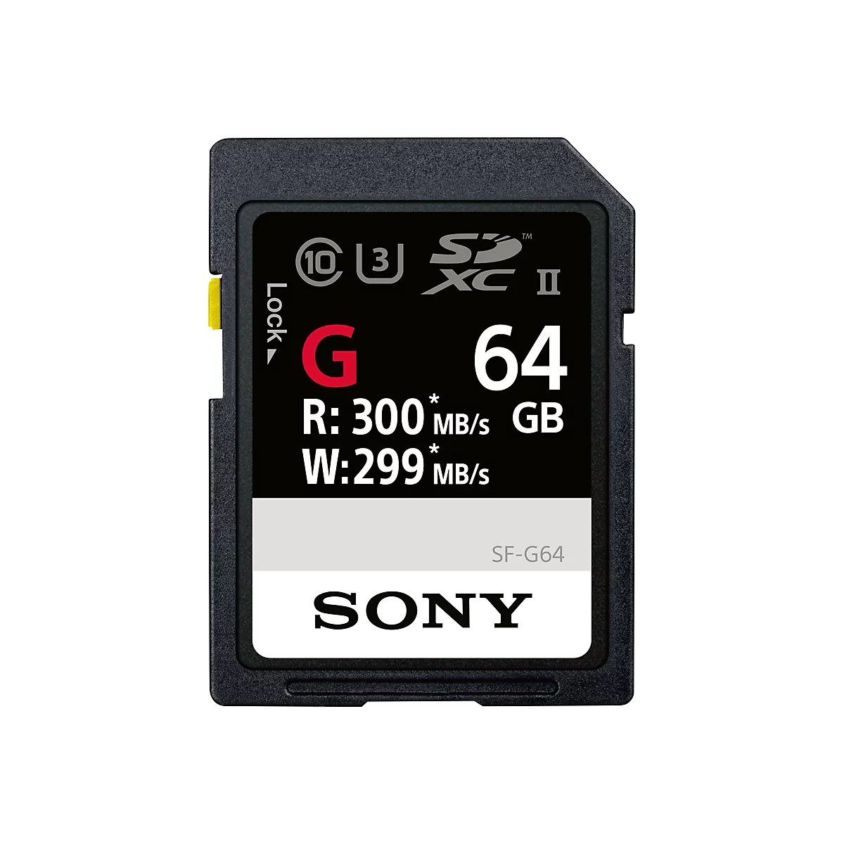 Sony SF-G Series SF-G64 - Flash-Speicherkarte - 64 GB - UHS-II U3 / Class10 - SDXC UHS-II