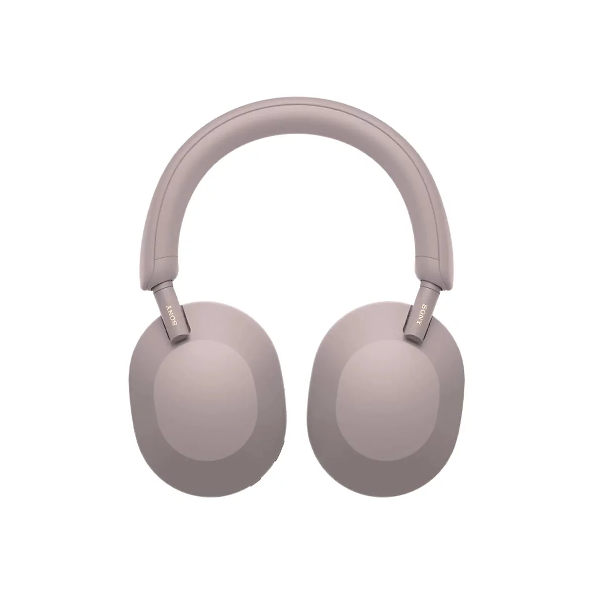 Drahtlose Kopfhörer in einem hellen Rosaton, mit "SONY" Schriftzug an den Ohrmuscheln.