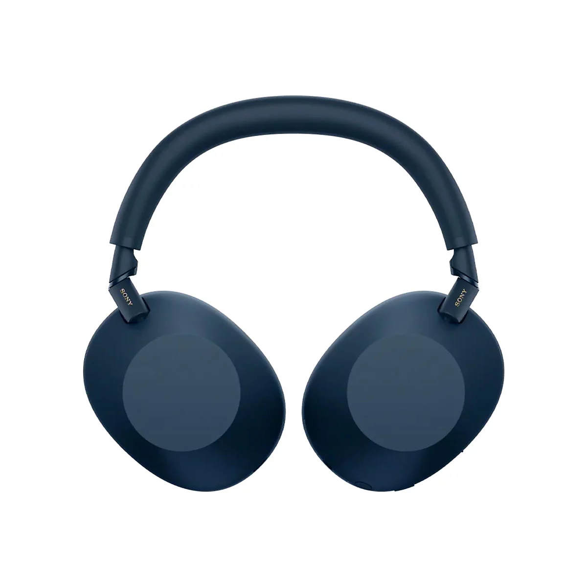 Dunkelblaue Over-Ear-Kopfhörer, Marke Sony, vor weißem Hintergrund.