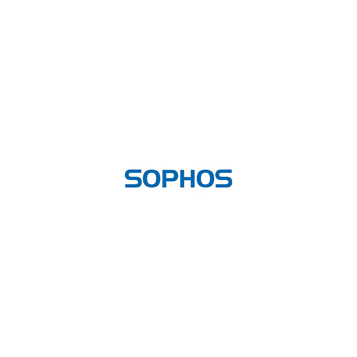 Blauer Schriftzug SOPHOS auf weiÃŸem Hintergrund.