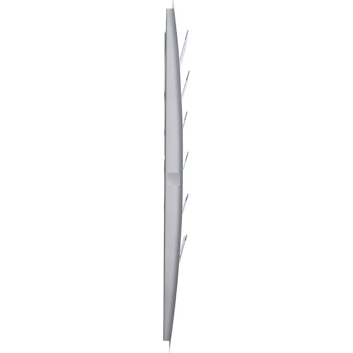 Soporte de folletos de pared, An 310 x P 100 x Al 1020 mm, para todos los formatos, aluminio blanco, metal