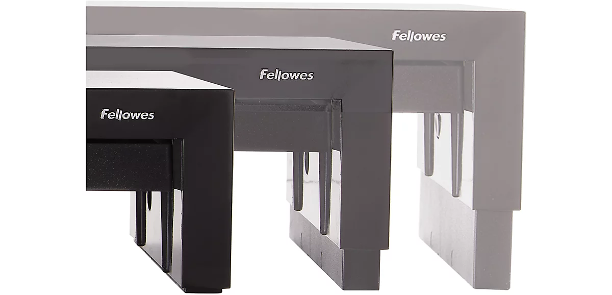 Soporte de monitor Fellowes Designer Suites, regulable en altura en 3 pasos, ancho 41 x fondo 24 x alto 11 cm