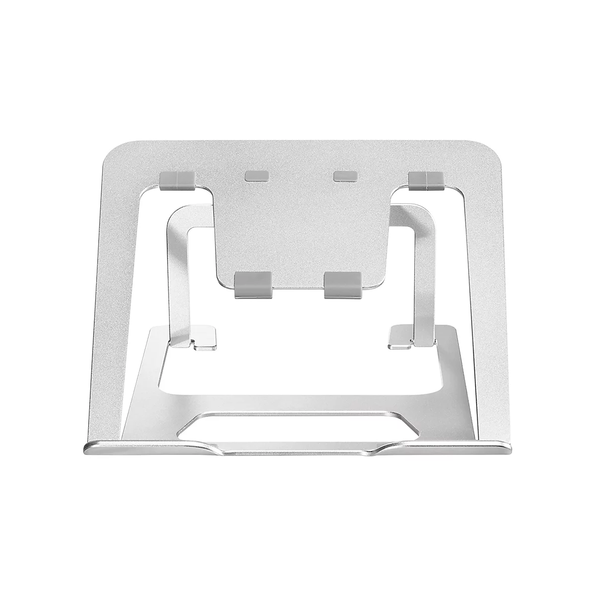 Soporte para portátiles NewStar NSLS085SILVER, para portátiles de 10-17″ y hasta 5 kg, ajuste de altura manual en 6 pasos, plegable, plata.