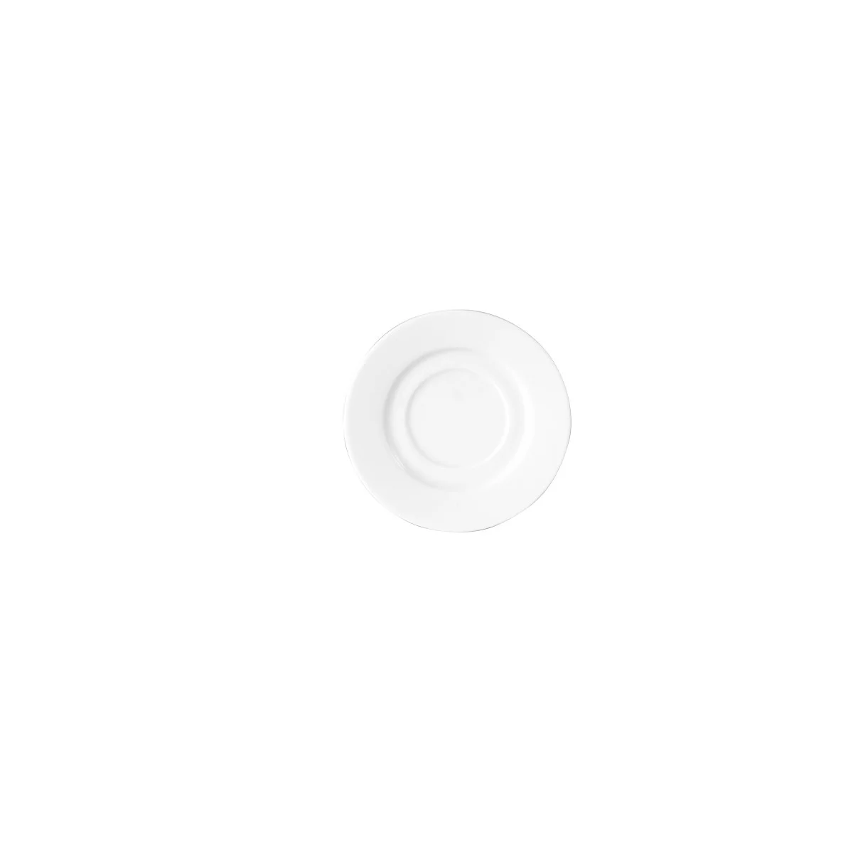 Soucoupe pour café au lait Caterado ISTA, ronde, lavable au lave-vaisselle, Ø 160 x H 15 mm, porcelaine, blanc, 6 pièces