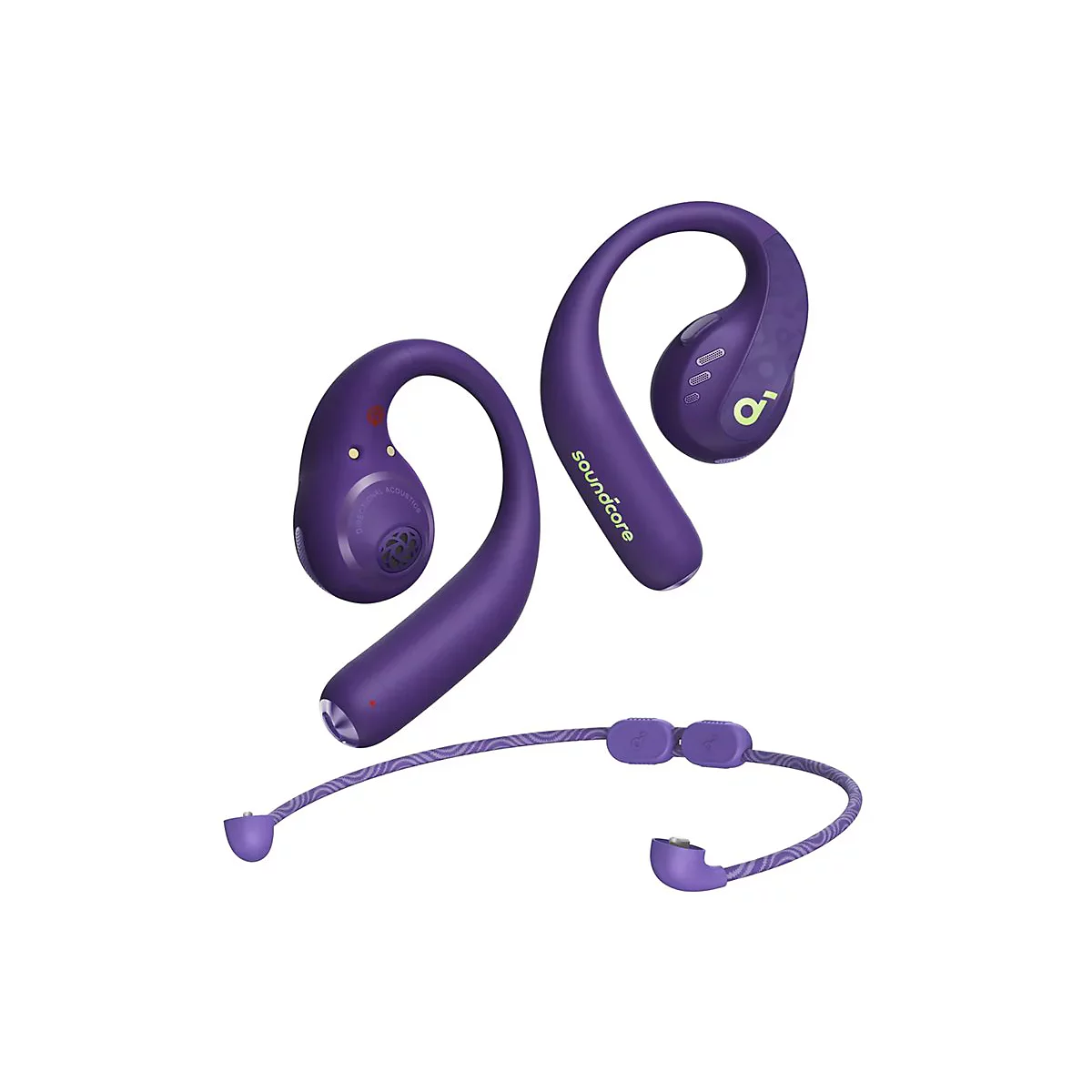 Soundcore AeroFit Pro - True Wireless-Kopfhörer mit Mikrofon - offenes Ohr - über dem Ohr angebracht - Bluetooth - Electric Purple