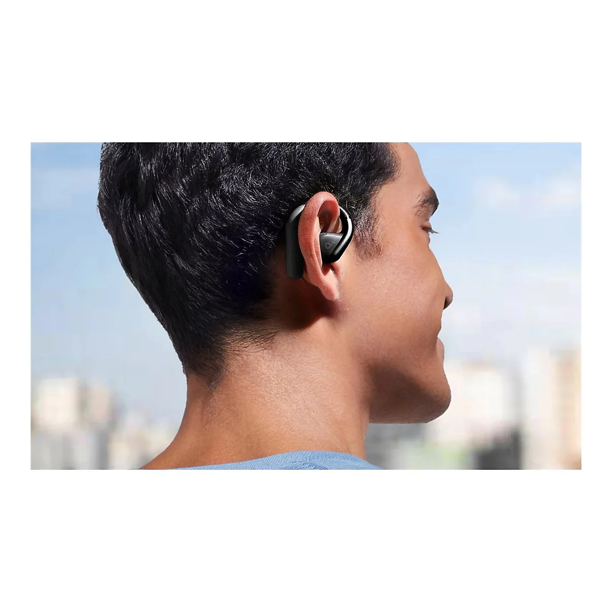 Soundcore AeroFit - True Wireless-Kopfhörer mit Mikrofon - offenes Ohr - über dem Ohr angebracht - Bluetooth - Schwarz