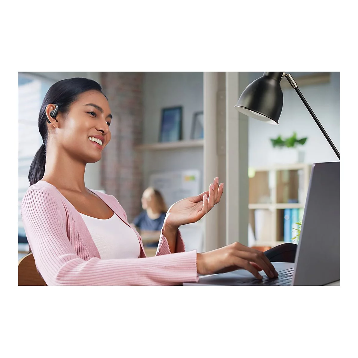 Soundcore AeroFit - True Wireless-Kopfhörer mit Mikrofon - offenes Ohr - über dem Ohr angebracht - Bluetooth - Schwarz