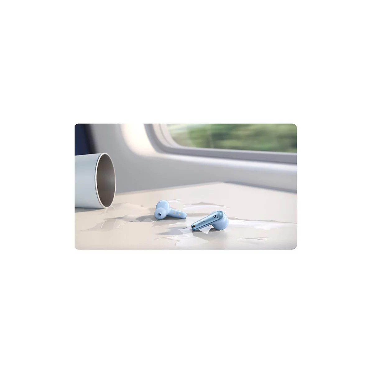 Soundcore Liberty 4 NC - True Wireless-Kopfhörer mit Mikrofon - im Ohr - Bluetooth - aktive Rauschunterdrückung - Hellblau