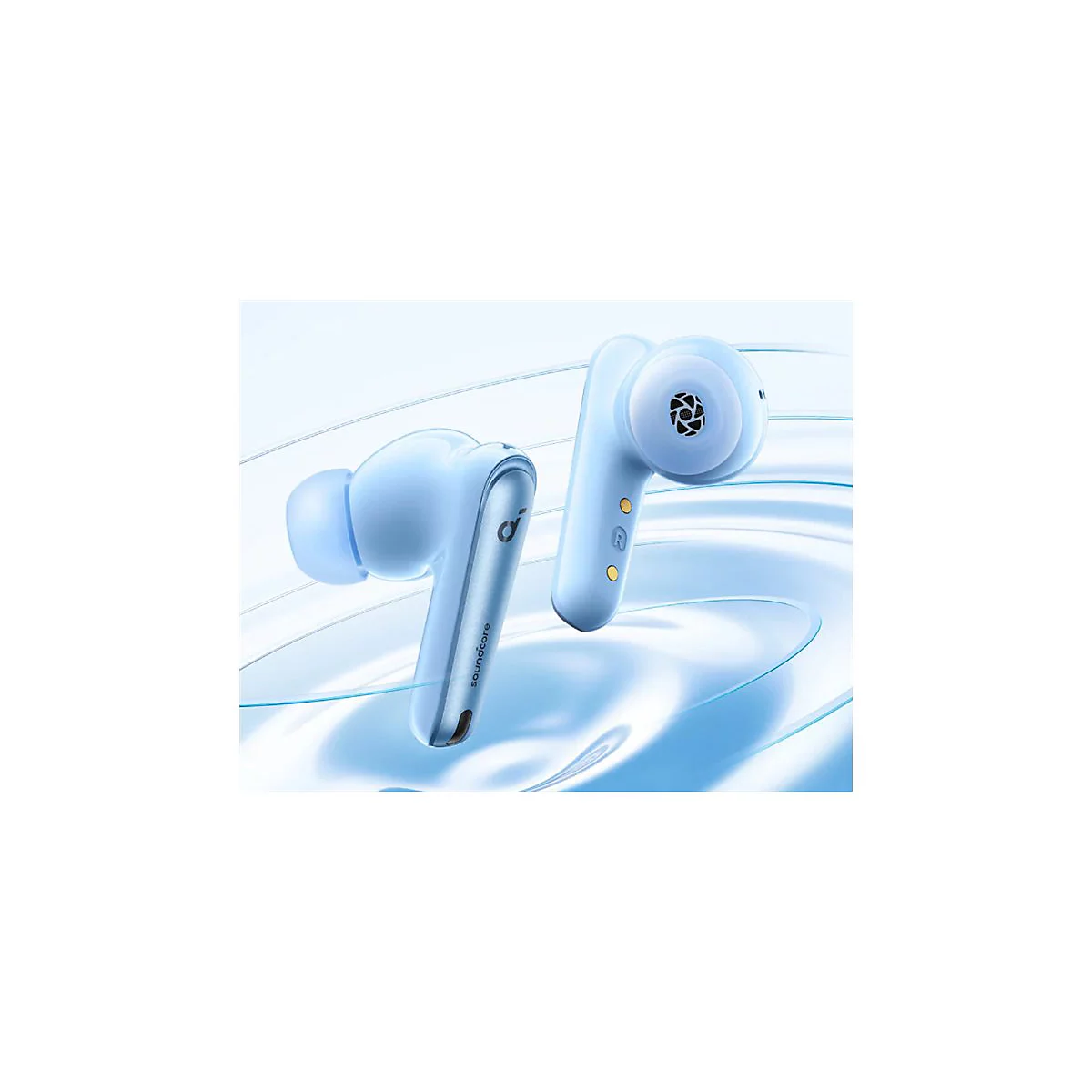 Soundcore Liberty 4 NC - True Wireless-Kopfhörer mit Mikrofon - im Ohr - Bluetooth - aktive Rauschunterdrückung - Hellblau