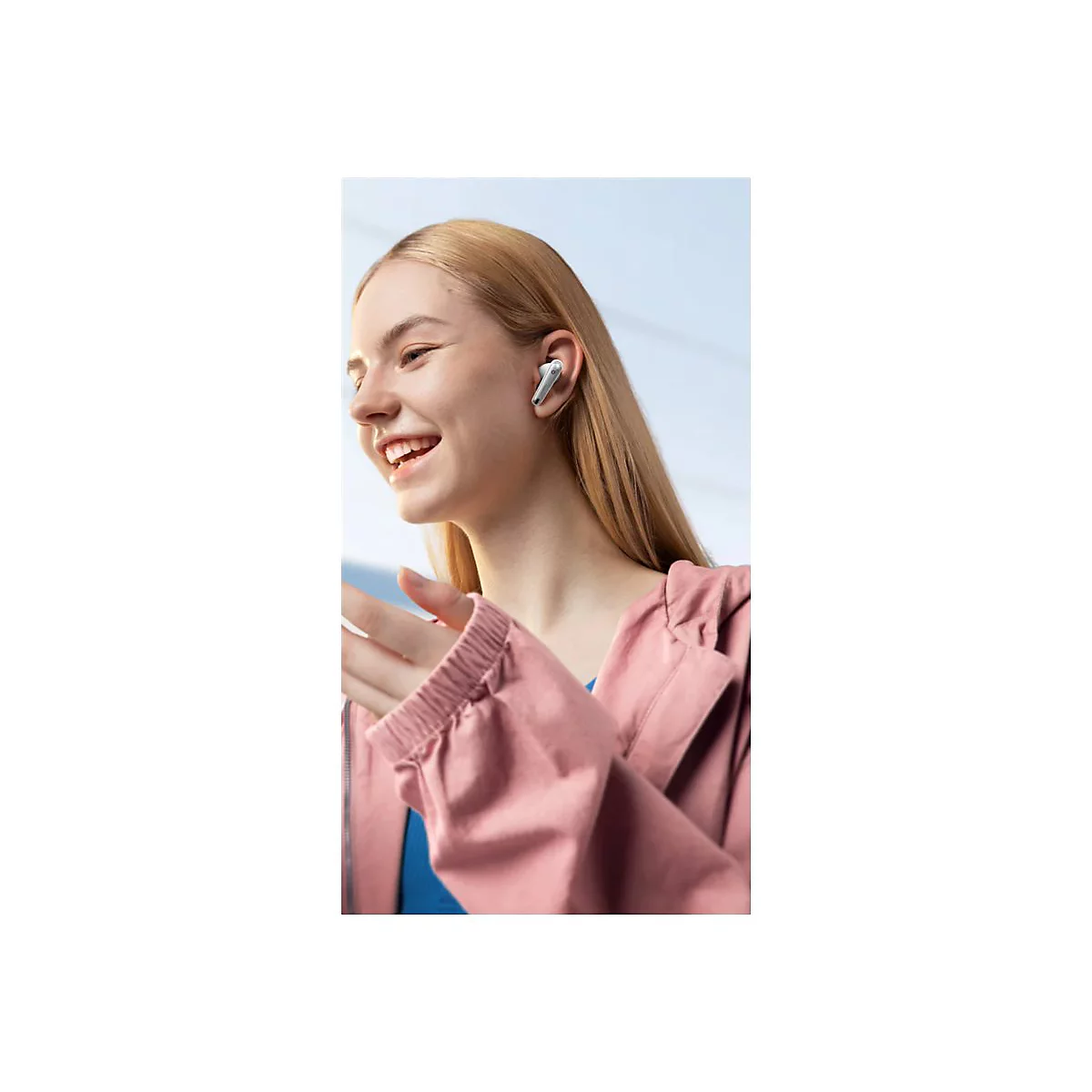 Soundcore Liberty 4 NC - True Wireless-Kopfhörer mit Mikrofon - im Ohr - Bluetooth - aktive Rauschunterdrückung - Klar Weiß