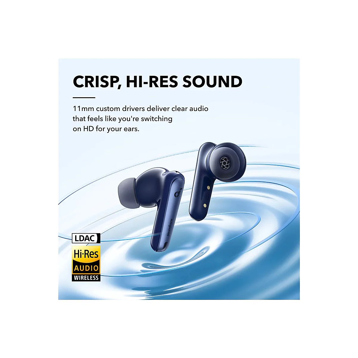 Soundcore Liberty 4 NC - True Wireless-Kopfhörer mit Mikrofon - im Ohr - Bluetooth - aktive Rauschunterdrückung - Marineblau