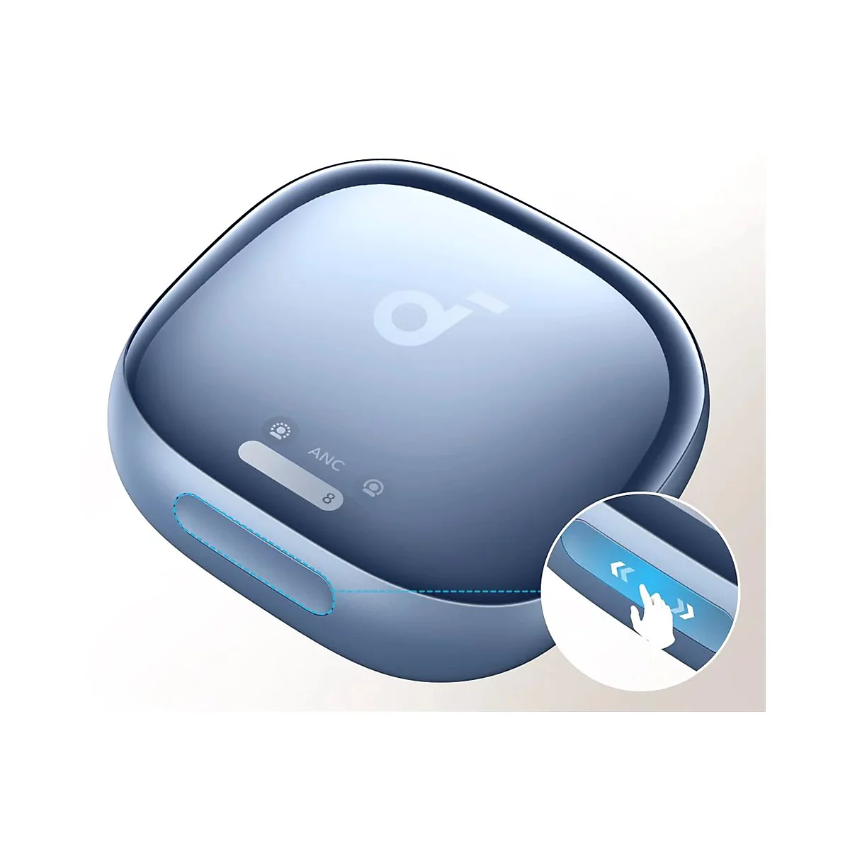 Soundcore Liberty 4 Pro - True Wireless-Kopfhörer mit Mikrofon - im Ohr - Bluetooth - aktive Rauschunterdrückung - glänzend hellblau