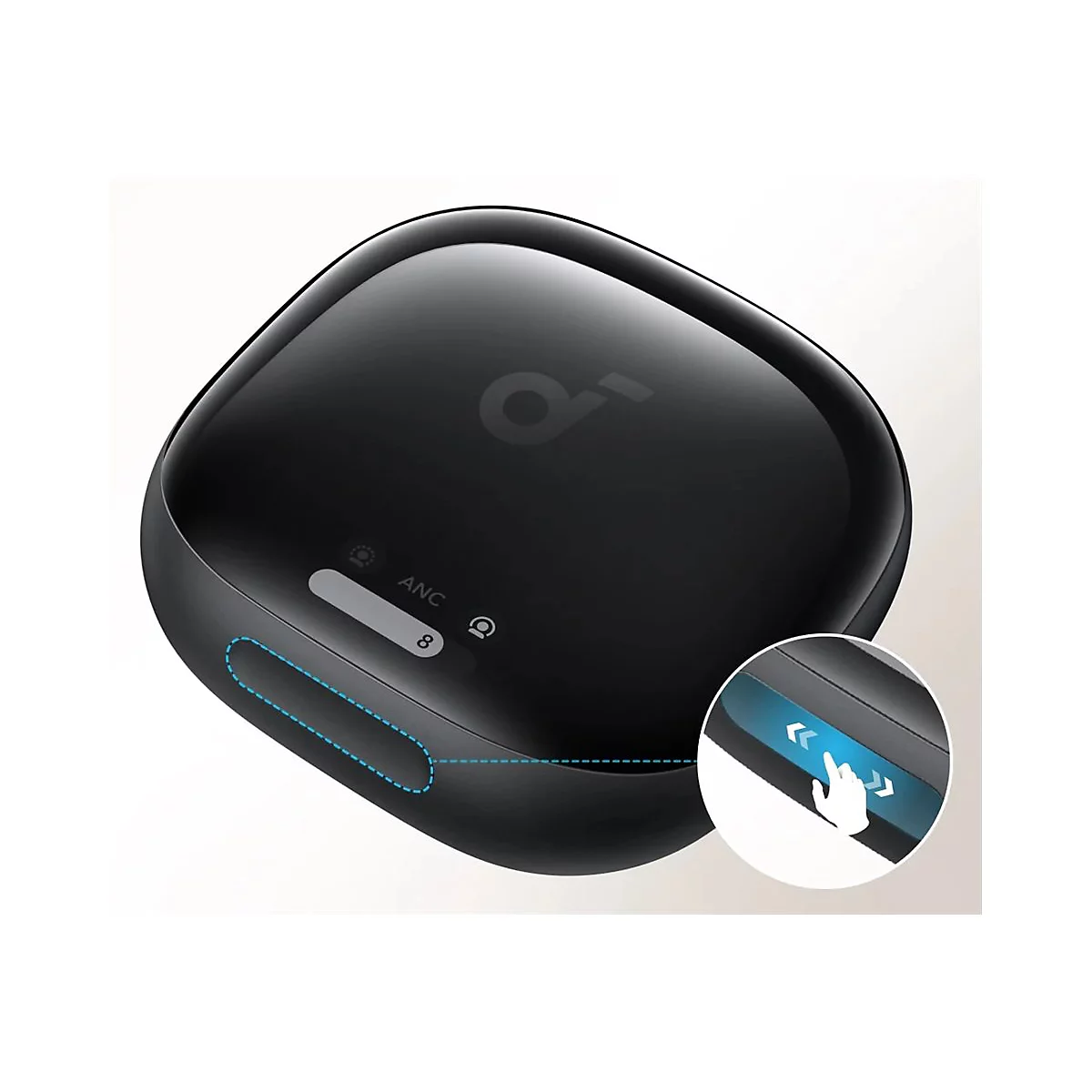 Soundcore Liberty 4 Pro - True Wireless-Kopfhörer mit Mikrofon - im Ohr - Bluetooth - aktive Rauschunterdrückung - glänzendes Schwarz