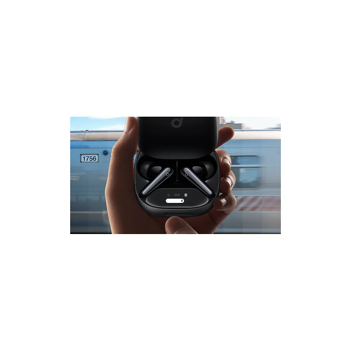 Soundcore Liberty 4 Pro - True Wireless-Kopfhörer mit Mikrofon - im Ohr - Bluetooth - aktive Rauschunterdrückung - glänzendes Schwarz