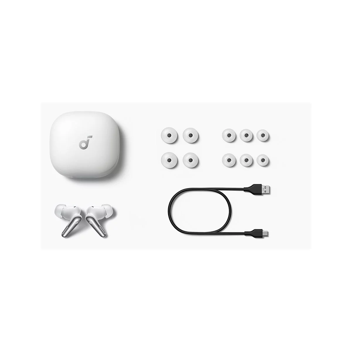 Soundcore Liberty 4 Pro - True Wireless-Kopfhörer mit Mikrofon - im Ohr - Bluetooth - aktive Rauschunterdrückung - weiß