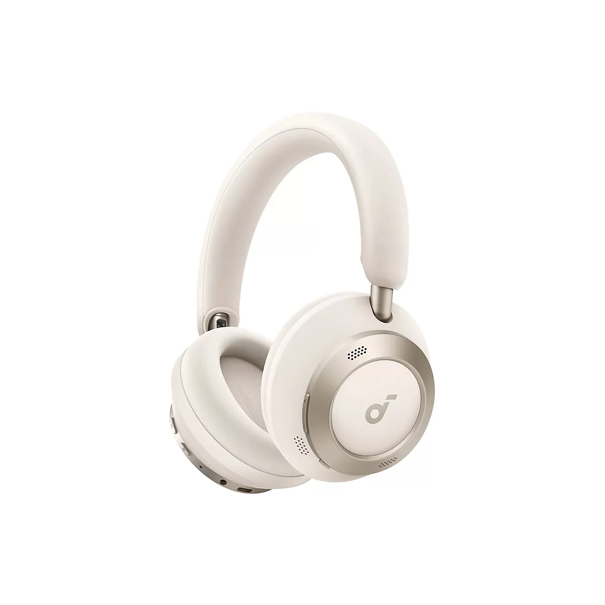 Over-Ear-KopfhÃ¶rer, creme-weiÃŸ mit silbernen Akzenten, auf weiÃŸem Hintergrund. Das Anker-Logo ist deutlich zu sehen.