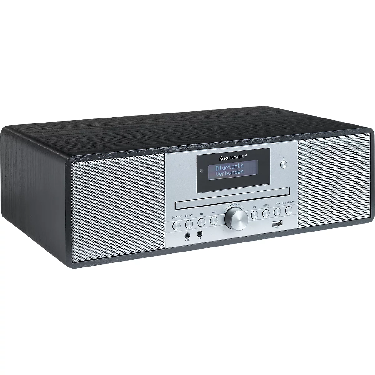 Soundmaster DAB+ Radio mit CD/MP3, USB, Bluetooth®, Weckfunktion, 2 x 10 W RMS, B 362 x T 230 x H 107 mm